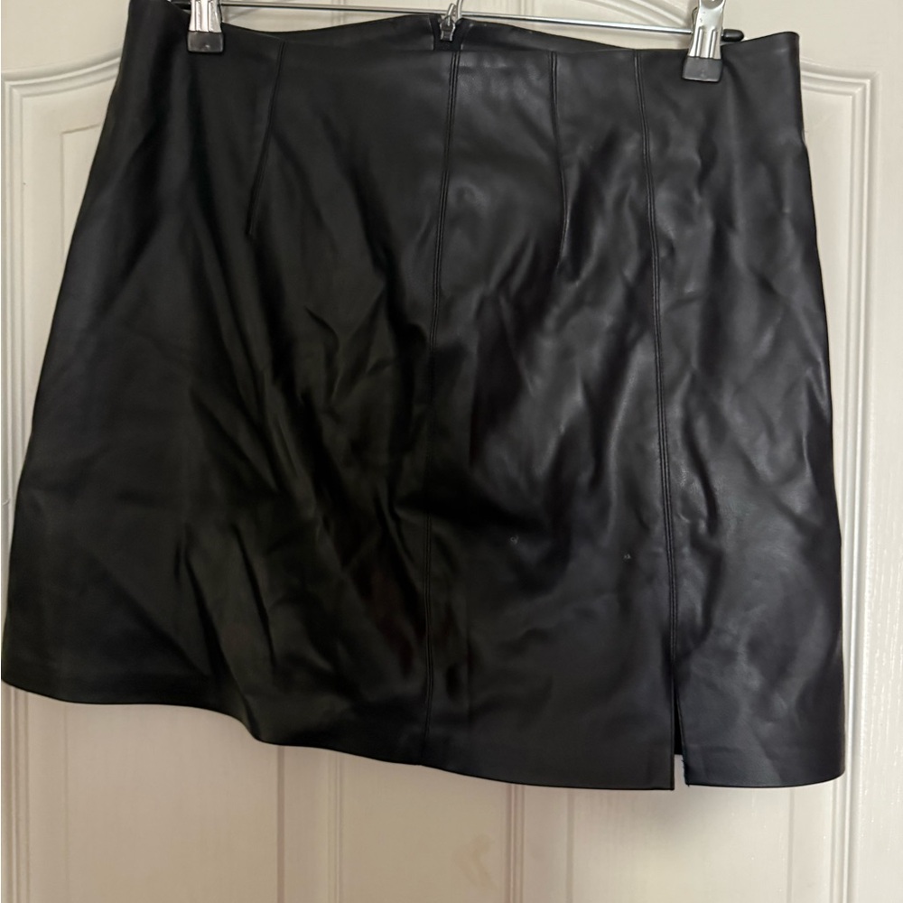 Black Leather Mini Skirt